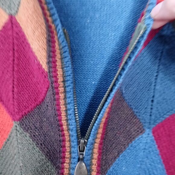 Vintage Koret City Blues knitted zip up vest size large - Picture 6 of 6